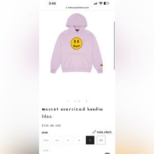 Authentic Drew House Hoodie — lilac